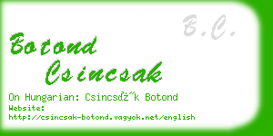 botond csincsak business card